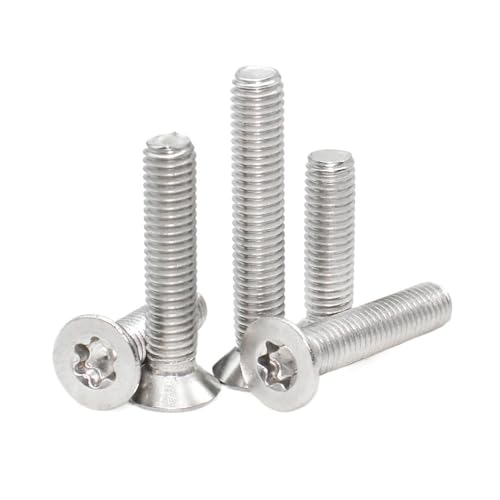 50 Stücke M1.6 M2 M2.5 CM 304 Edelstahl Sechslappen Torx Flachen Senkkopfschraube Bolzen GB2673(10mm,M2 (50pcs)) von AOIMBNQC