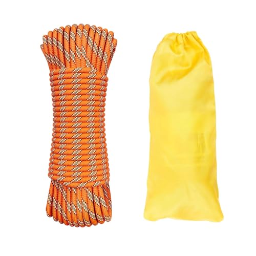 AOIQTTJNB Kletterseil 10mm Statisches Nylon Seil 60m für Höhenrettung, Bergsteigen, Bootstauwerk, Ankertauwerk & Hebezeug Hohe Tragfähigkeit & Abriebfestigkeit von AOIQTTJNB