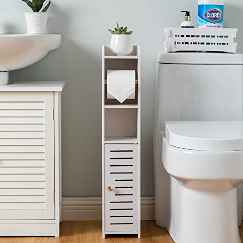 AOJEZOR Toilettenpapierhalter, Schranksäule mit Toilettenpapierhalter, 2-in-1-Toilettenpapierhalter und Toilettenbürste, Badezimmermöbel, aus PVC, Weiß AOJEZOR Toilettenpapierhalter, Schranksäule mit Toilettenpapierhalter, 2-in-1-Toilettenpapierhalter und Toilettenbürste, Badezimmermöbel, aus PVC, Weiß von AOJEZOR