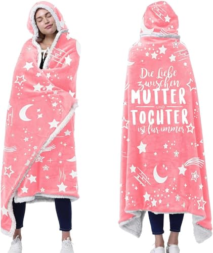 AOKILE Geschenk für Tochter,Sterne Hoodie Decke mit Ärmeln und Kapuze Tochter Geschenk Sherpa Flauschige Decke Mikrofaser Fleece Soft Geschenke für Tochter Mutter Oma TV-Decke von AOKILE