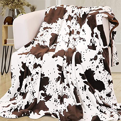 AOKILE Kuh Decke Kuhmuster Kuscheldecke Flauschig Super Weich Flanell Kuscheldecke Geburtstagsgeschenk für Frauen Überwurf Decke Tagesdecke, Sofadecke & Wohnzimmer von AOKILE