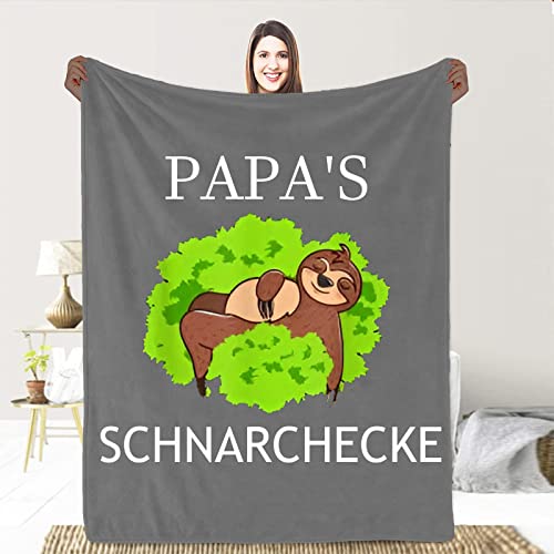 AOKILE Kuscheldecke Flauschige Geschenke für Papa,Faultier Decke An Meinen Vater Personalisierte Geschenke,Super Weich Couch Decken Wohndecke,Geburtstag,Weihnachten Geschenke von AOKILE