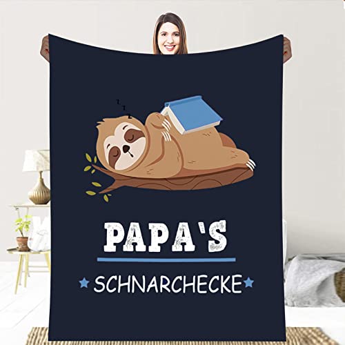 AOKILE Kuscheldecke Flauschige Geschenke für Papa,Faultier Decke An Meinen Vater Personalisierte Geschenke,Super Weich Couch Decken Wohndecke,Geburtstag,Weihnachten Geschenke von AOKILE