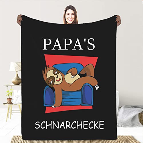 AOKILE Kuscheldecke Flauschige Geschenke für Papa,Faultier Decke An Meinen Vater Personalisierte Geschenke,Super Weich Couch Decken Wohndecke,Geburtstag,Weihnachten Geschenke von AOKILE