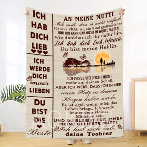 AOKILE Kuscheldecke Geschenke für Mama,Flauschige Personalisierte Decke,Geburtstagsgeschenk Muttertagsgeschenke für Mama,Mutter Geschenk zum Muttertag Geburtstag von AOKILE