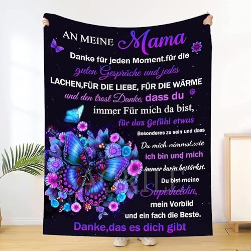 AOKILE Kuscheldecke Geschenke für Mama,Flauschige Personalisierte Decke,Geburtstagsgeschenk Muttertagsgeschenke für Mama,Mutter Geschenk zum Muttertag Geburtstag von AOKILE