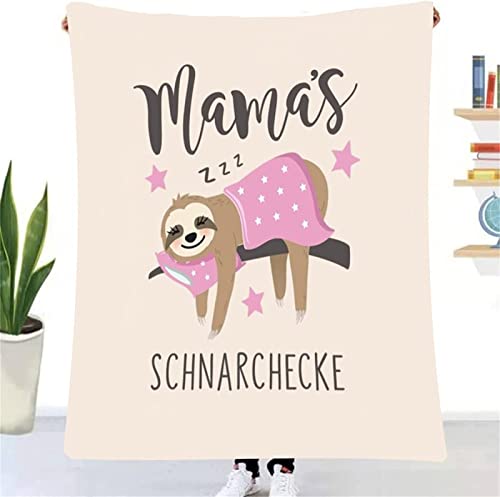 Geschenke für Mama Faultier Kuscheldecke Flauschig An Meine Mama Personalisierte Decke,Super Weich Warme Sofadecke Wohndecke Schlafdecke, Geburtstag, Weihnachten Geschenke von AOKILE