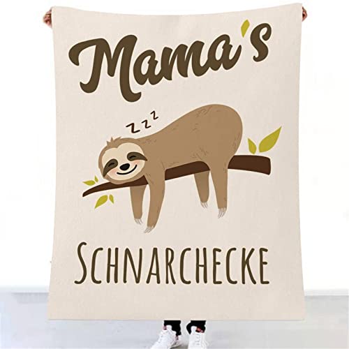 Geschenke für Mama Faultier Kuscheldecke Flauschig An Meine Mama Personalisierte Decke,Super Weich Warme Sofadecke Wohndecke Schlafdecke, Geburtstag, Weihnachten Geschenke von AOKILE