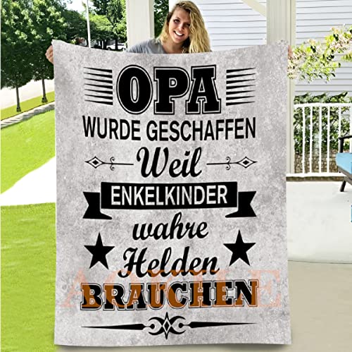 AOKILE Kuscheldecke An Meinen Opa Decke Fleecedecke Opa Geschenk Opa Geburtstagsgeschenk Weihnachten Geschenk für Opa Kuscheldecke Flauschig Geschenk Opa Geburtstag von AOKILE