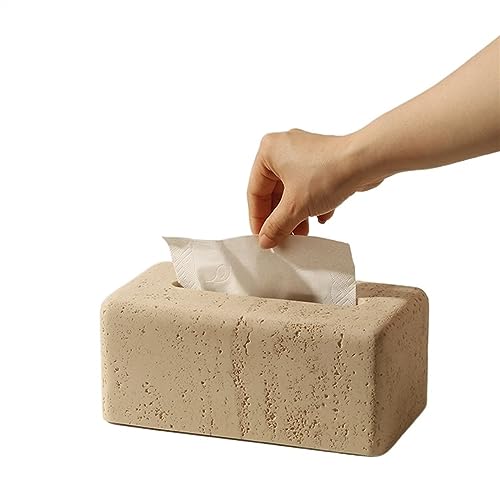 Taschentuchspender Stein-Taschentuchbox, Saugbox, kreatives Esszimmer, Zuhause, Servietten-Saugnapfbox im Wohnzimmer Taschentuchbox Serviettenhalter von AOKLEY