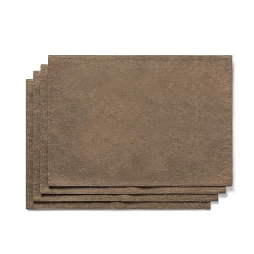 AOKSUNOVA Tischset Braun Stoff Platzset Platzdeckchen 4er Set 48 x 33 cm AOKSUNOVA Tischset Braun Stoff Platzset Platzdeckchen 4er Set 48 x 33 cm von AOKSUNOVA