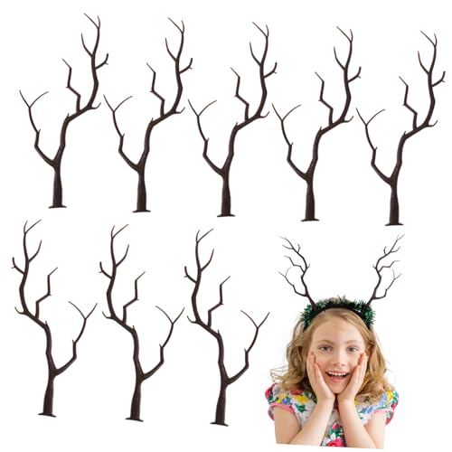 AOKWAWALIY 10st Künstliche Geweihe Äste Geweihpflanzenzweige Künstliche Stammdekore Dekorative Pflanzenstiele Künstliche DIY-zweige Manzanita-zweige DIY Bastelzweige Geäst Baum Black Plastik von AOKWAWALIY