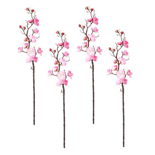 AOKWAWALIY 4 Stück Simulation Pflaumenblüte Kunstpflanzen Hochzeitssträuße Mittelstücke künstliche Blumen Wohnkultur Kunstblumen für zu Hause Haushalt Strauß Pflaumenzweig schmücken von AOKWAWALIY