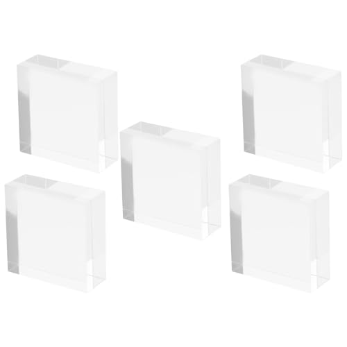 AOKWAWALIY 5st Acryl-displayblock Massiver Acrylwürfel Quadratische Würfel-display-verschachtelung Ringhalter Aus Schmuckständer Aus Acryl Acryl-displaywürfel Kasten Quadratischer Ziegel von AOKWAWALIY