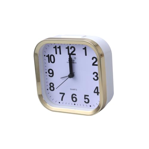 AOKWAWALIY Büro-Schreibtischuhr, Kinderwecker, Reisewecker, elektronischer Wecker, nicht tickender Wecker, leiser Wecker, Studenten-Quarz, Studentenwecker von AOKWAWALIY