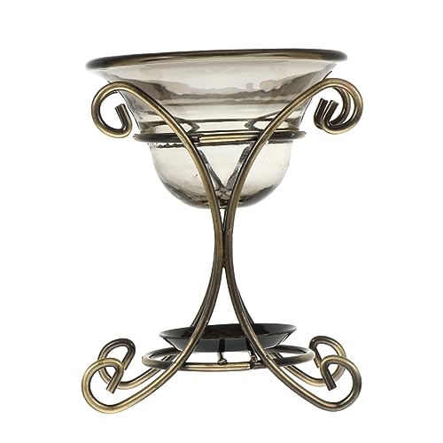 AOKWAWALIY Kerzen Wachsschmelzen Kerzenwärmer Duftwachs Wärmer Ofen Teelichthalter ätherisches Öl Brenner Teelichthalter Desktop Ornament Europäischer Stil Sesamöl Kristallglas von AOKWAWALIY