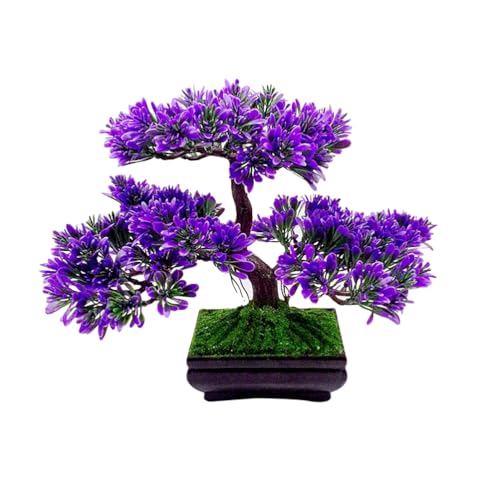 AOKWAWALIY Wohnkultur Desktop-topfpflanze Chinesischer Bonsai-Baum Gefälschter Bonsai-Baum Latschen Gefälschte Pflanzendekoration Wacholder Bonsai-Baum Anlage Violett Künstlich Japan von AOKWAWALIY