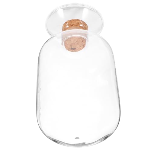 AOKWAWALIY Match Cloche Match Flasche Glas Aufbewahrungsregale Match Stick Jar Durable Match Jar Matches Container Match Container Wohnzimmer Vorratsdose Holz Glockenförmige Haushaltsprodukte von AOKWAWALIY