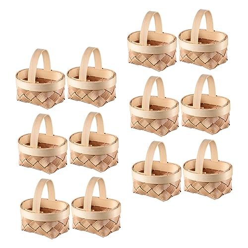 AOKWAWALIY Mini-Korb, Hochzeitskorb, Beerenkorb, Hochzeitsgeschenkboxen, Mini-Holzkorb, kleiner gewebter Korb, Aufbewahrungskorb, Weidenkorb, Pflanzkorb, Mini-Hauskorb, Miniatur-Holzkorb, 12 Stück AOKWAWALIY Mini-Korb, Hochzeitskorb, Beerenkorb, Hochzeitsgeschenkboxen, Mini-Holzkorb, kleiner gewebter Korb, Aufbewahrungskorb, Weidenkorb, Pflanzkorb, Mini-Hauskorb, Miniatur-Holzkorb, 12 Stück von AOKWAWALIY