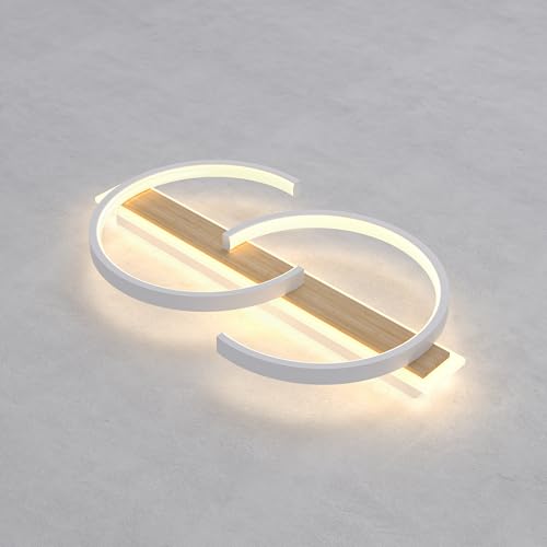 Deckenlampe led deckenleuchte Dimmbar ,45W Doppelkreis-Deckenleuchten aus Bambus Holz , 40cm Modern Deckenleuchte, Einfach Wohnzimmerlampe mit Fernbedienung geeignet für Wohnzimmer Schlafzimmer Büro. Deckenlampe led deckenleuchte Dimmbar ,45W Doppelkreis-Deckenleuchten aus Bambus Holz , 40cm Modern Deckenleuchte, Einfach Wohnzimmerlampe mit Fernbedienung geeignet für Wohnzimmer Schlafzimmer Büro. von AOLED