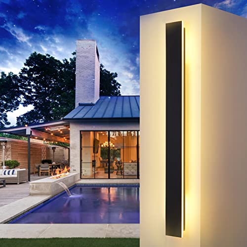 LED Wandleuchte Aussen/Innen Lang Wandlampe Anthrazit, Ip67 Wasserdicht Außenwandleuchten Aluminiumlegierung Schwarz Außenleuchte Terrasse Wandleuchte Für Gärten, Villa , Warmes Licht,115*5cm,28w LED Wandleuchte Aussen/Innen Lang Wandlampe Anthrazit, Ip67 Wasserdicht Außenwandleuchten Aluminiumlegierung Schwarz Außenleuchte Terrasse Wandleuchte Für Gärten, Villa , Warmes Licht,115*5cm,28w von AOLED