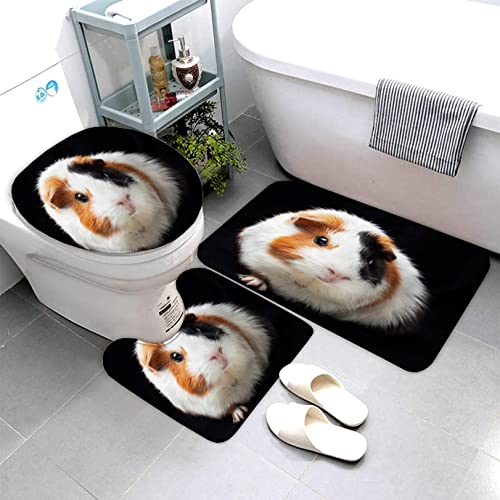 AOLIGL 3-Teiliges Mikrofaser Badvorleger-Set Duschmatte + Kontur Matte + WC-Deckelbezug rutschfeste Badvorleger für Dusche und Toilette Meerschweinchen Tierhamster Badvorleger 3D-Druck AOLIGL 3-Teiliges Mikrofaser Badvorleger-Set Duschmatte + Kontur Matte + WC-Deckelbezug rutschfeste Badvorleger für Dusche und Toilette Meerschweinchen Tierhamster Badvorleger 3D-Druck von AOLIGL