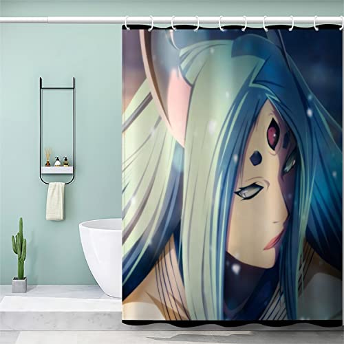 AOLIGL Duschvorhang 120x180 cm Manga Girl Japanischer Anime Duschvorhang Anti-schimmel Wasserdicht Badvorhang mit 12 Duschvorhängeringen Persönlichkeit Duschvorhang mit Gewicht Magnet Kinder von AOLIGL