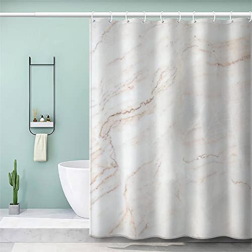 AOLIGL Duschvorhang 180x200 cm Marmor Duschvorhang with 12 Hooks Duschvorhang Textil Weiß Schwarz Grau Grün Blau Weiß Badezimmer Vorhänge Hohe Qualität von AOLIGL