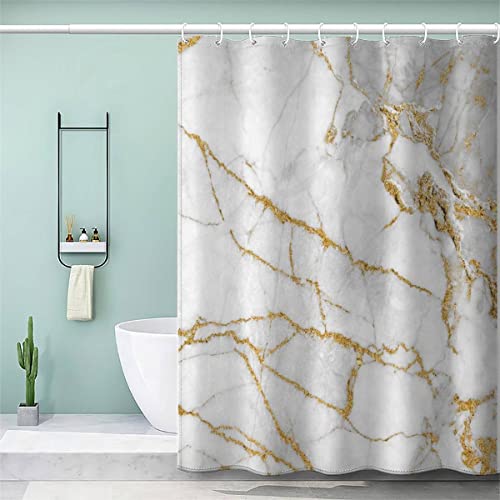 AOLIGL Duschvorhang 200x200 cm Moderne Mode Duschvorhänge Marmor Platin-Marmor Bad Vorhäng Schwer Duschvorhang Badewanne 3D Druck Polyester Anti Schimmel Waschbar von AOLIGL