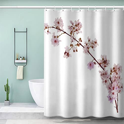 AOLIGL Duschvorhang 240x200 cm Antischimmel Duschvorhang Schöner Blumenzweig Duschvorhang Set Antibakteriell mit 12 Ringe Duschvorhang Weiß Textil Badezimmer Vorhänge Waschbar AOLIGL Duschvorhang 240x200 cm Antischimmel Duschvorhang Schöner Blumenzweig Duschvorhang Set Antibakteriell mit 12 Ringe Duschvorhang Weiß Textil Badezimmer Vorhänge Waschbar von AOLIGL