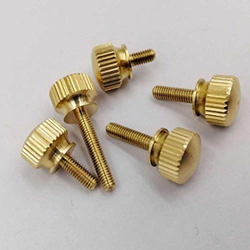 10 STÜCK M3 M4 M5 M6 Hand festziehen Messing-Rändelschrauben Kupfer-Twist-Rändelschrauben Computer Chass Bolt Rändelschraube, 6 mm, M4 von AOM