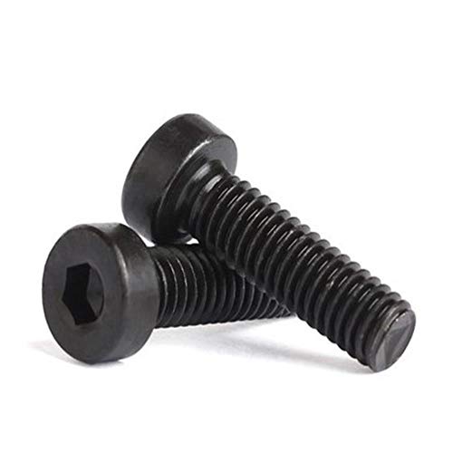 10 Stück M4 M5 M6 Klasse 8.8 Stahl Schwarz DIN7984 Sechskant-Innensechskant Dünn Niedrig Kurzprofil-Innensechskantschraube L = 6-50 mm, 12 mm, M6 von AOM