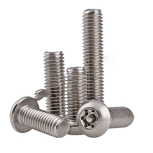 2/5/10 Stk. 304 Edelstahl-Innenpflaumenblumengürtel Typ Diebstahlschutzschraube M5 M6 M8 M10 Torx-Sicherheitsschraube mit Pfannenkopf, M8 x 20 (5 Stk.) von AOM