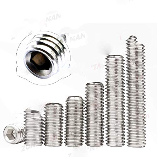 Madenschraube M2 M2,5 M3 M4 M5 M6 M8 DIN916 304 Edelstahl Sechskant Innensechskant Innensechskant Punkt DIY Set Türgriffe Schraube, CHINA, M6 x 20Stücke von AOM