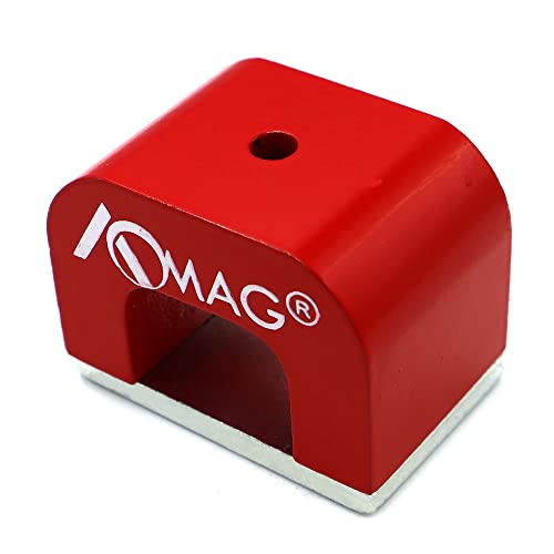 Hufeisenmagnet Alnico Hufeisen Magnete für Nagellack 15 Kg, rot gegossen U-förmigen Magnete mit Keeper für Nägel Bildung Wissenschaft Experiment von AOMAG