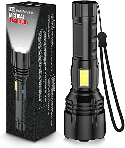 AOMEES Taschenlampe, Wiederaufladbare LED Taschenlampen USB P70 für Identifikation Camping Nachtangeln von AOMEES