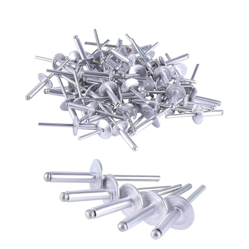 AOMIKITSTU Blindniet mit großem Flansch 50 Stück, 4.8×10mm Flansch Blindnieten-Set, Popnieten zum Metallplatten von AOMIKITSTU