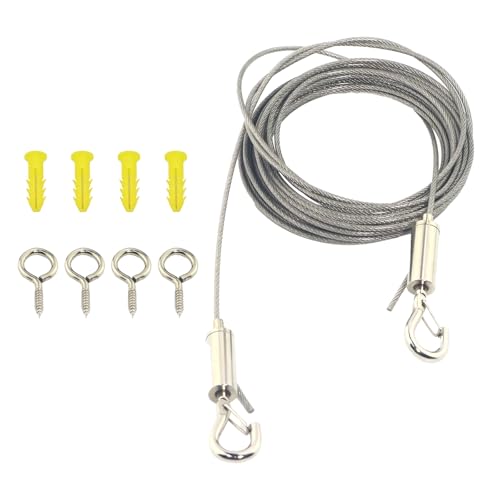 AOMIKITSTU Drahtseil 1 Stück, 2mm×5m Edelstahlseil, Hangingaufhängedraht, Hängenderdraht für Kunstwerken, Bilderaufhängung, Duschvorhängen AOMIKITSTU Drahtseil 1 Stück, 2mm×5m Edelstahlseil, Hangingaufhängedraht, Hängenderdraht für Kunstwerken, Bilderaufhängung, Duschvorhängen von AOMIKITSTU
