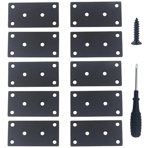 AOMIKITSTU Flachverbinder Edelstahl 10 Stück, 40*80mm Verbinder Metall, Flacheisen Gelocht, Verbindungsblech, Klappbare Verbinder, Verbindungsplatten, Flachverbinder mit Schrauben, Verbindungsplatte AOMIKITSTU Flachverbinder Edelstahl 10 Stück, 40*80mm Verbinder Metall, Flacheisen Gelocht, Verbindungsblech, Klappbare Verbinder, Verbindungsplatten, Flachverbinder mit Schrauben, Verbindungsplatte von AOMIKITSTU