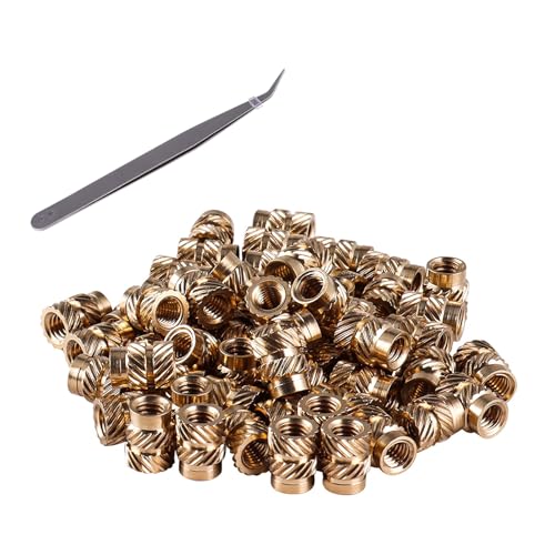 AOMIKITSTU Gewindeeinsatz 60Stück, Gewindebuchse M4×8.1×6.3mm, Threaded Inserts, Einbettung Muttern, Rändelmuttern für 3D-gedrucktes Spritzgießen AOMIKITSTU Gewindeeinsatz 60Stück, Gewindebuchse M4×8.1×6.3mm, Threaded Inserts, Einbettung Muttern, Rändelmuttern für 3D-gedrucktes Spritzgießen von AOMIKITSTU