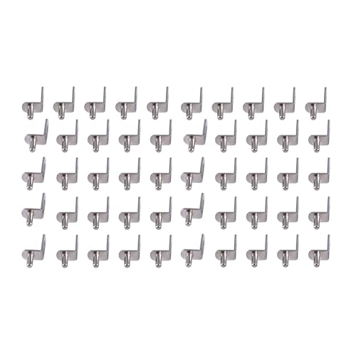 AOMIKITSTU Regalbodenträgern 50 Stück, 0.5cm×1cm Regalbodenträger, Regalbodenträger Bodenträger, L-förmige Regalhalterungen für Möbelschrank von AOMIKITSTU