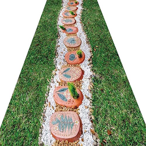 AOMRUN Läufer Teppiche Flur Teppich Korridor Teppich Eingang Matte Garden Design Pattern Indoor Outdoor rutschfeste Matte, Low Profile Pile, (Color : Multi-Colored, Size : 1x2m) von AOMRUN