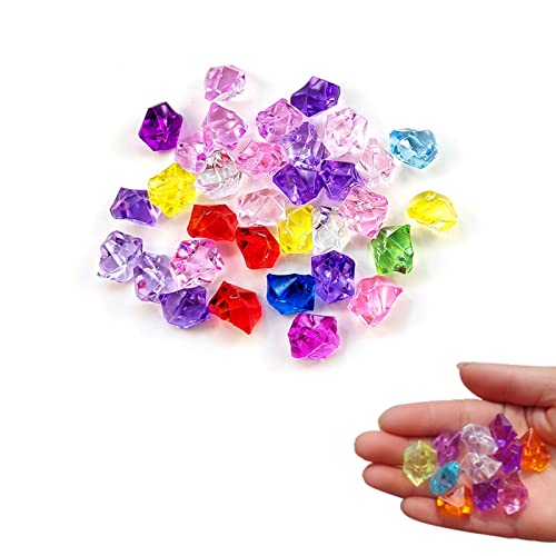 AOMiGT Edelsteine für Kinder, Acryl diamanten bunt, 100 Stück Diamanten Bunt Kinder, Deko Kristallsteine Edelsteine, Transparent Edelsteine für Hochzeit Vasen Tischdeko,Gastgeschenke von AOMiGT