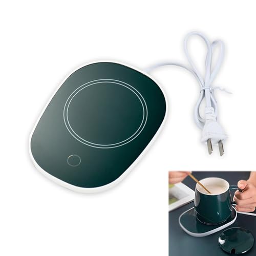 Kaffeewärmer, Tassenwärmer Getränkewärmer, Tassenwärmer, USB-Tassenwärmer, Becherwärmer, Konstante Temperatur 55°C/131°F (Schwarz), Elektrischer Kaffeewärmer für Tee/Wasser/Milch Wärmeplatte von AOMiGT