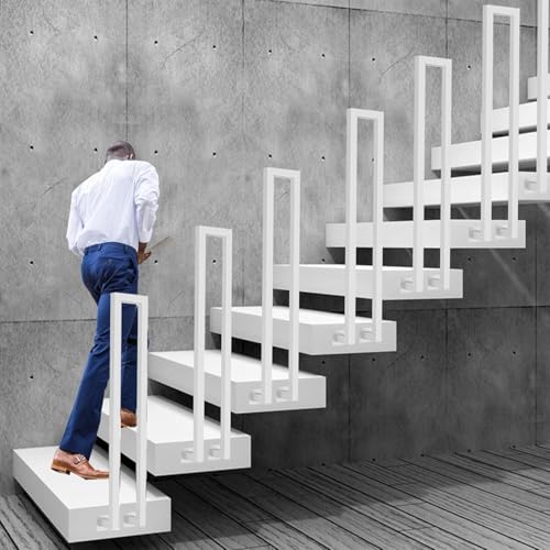 Treppengeländer Innen Weiß, Treppengeländer U Form, U Förmiger Handlauf Geländer Treppe, RaußEn Metal Geländer für Villen Balkone Flure Wohnungen (Weiß-seitliche Montage, 100cm) Treppengeländer Innen Weiß, Treppengeländer U Form, U Förmiger Handlauf Geländer Treppe, RaußEn Metal Geländer für Villen Balkone Flure Wohnungen (Weiß-seitliche Montage, 100cm) von AONASRDI