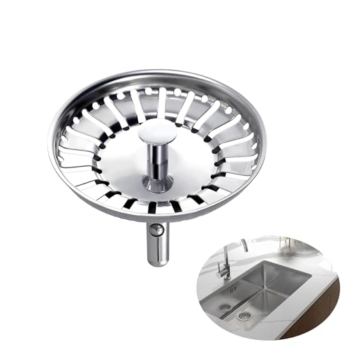 AONAT Küchenspüle Filter,abflussstopfen spüle stöpsel abflusssieb Wanne Sieb Ablauffilter Korb Sieb Abfall Stopfen-84mm von AONAT
