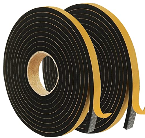 10M Dichtungsband für Türen, Türdichtung Fenster Anti-Kollisions-Dichtungsstreifen 12mm(B) x 3mm(D) x 5m(L) Selbstklebendes Schaumstoffband Türdichtung Fenster, Dichtungsband Wasserdicht von AONAT