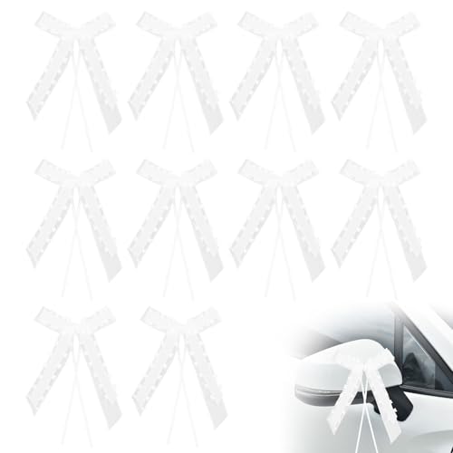 10 StüCk Autoschleifen Hochzeit,WeißEs Herz Autoschmuck Hochzeit,Schleifen Auto Hochzeit,Handgefertigt Band,Auto Hochzeit Autoschmuck,Passend FüR Brautauto,Geschenk,Hochzeitsfeier,12 * 25cm 10 StüCk Autoschleifen Hochzeit,WeißEs Herz Autoschmuck Hochzeit,Schleifen Auto Hochzeit,Handgefertigt Band,Auto Hochzeit Autoschmuck,Passend FüR Brautauto,Geschenk,Hochzeitsfeier,12 * 25cm von AONAYO
