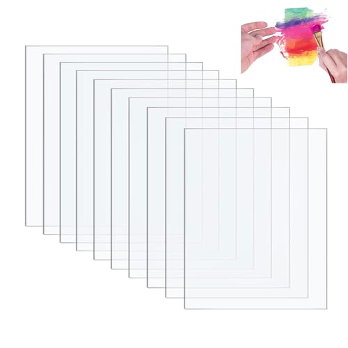 10 Stück Acrylglas Platte(10x15cm),1mm Acrylplatten,Klare Acrylglas Kunststoffplatten,Plexiglas Platten,Acrylplatte Transparent,Acryl Platte Für Fotorahmen,Projektausstellung, Malerei,Tischaufsteller von AONAYO