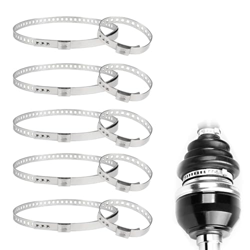 10 Stück Cv Achsmanschetten Schellen,Antriebswellenmanschette,Klemmschelle,Cv Schlauchschellen Set,Rohrschellen,5 Stück Große Und Kleine Verstellbare Klemmschelle Achsmanschette,Für Die Meisten Auto von AONAYO